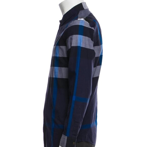 BURBERRY Plaid Print Long Sleeve Western Shirt Size: L | US16, IT41 - Picture 2 of 6